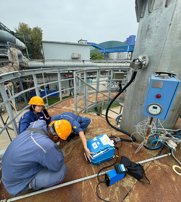 武漢某鋼鐵有限公司非甲烷總烴現(xiàn)場(chǎng)測(cè)試